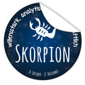 Aufkleber-Sternzeichen-Skorpion-Sternzeichen-Symbol-Galaxie