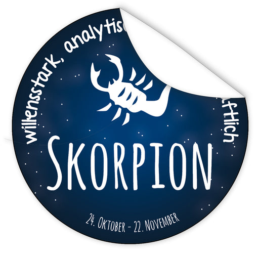 Aufkleber-Sternzeichen-Skorpion-Sternzeichen-Symbol-Galaxie