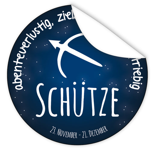 Aufkleber-Sternzeichen-Schuetze-Sternzeichen-Symbol-Galaxie