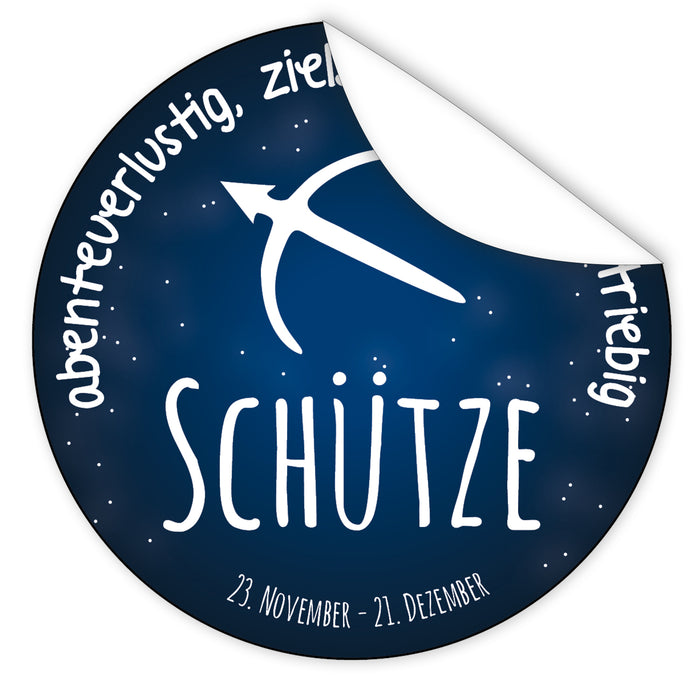 Aufkleber-Sternzeichen-Schuetze-Sternzeichen-Symbol-Galaxie