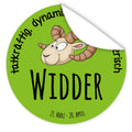 Aufkleber-Sternzeichen-Comic-Widder-Comic-Sternzeichenfigur
