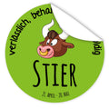 Aufkleber-Sternzeichen-Comic-Stier-Comic-Sternzeichenfigur