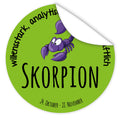 Aufkleber-Sternzeichen-Comic-Skorpion-Comic-Sternzeichenfigur