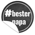 Aufkleber-BesterPapa-weisse-Schrift-auf-schwarzem-Tafelboard