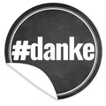 Aufkleber-danke-weisse-Schrift-auf-schwarzem-Tafelboard