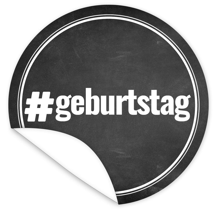 Aufkleber-geburtstag-weisse-Schrift-auf-schwarzem-Tafelboard