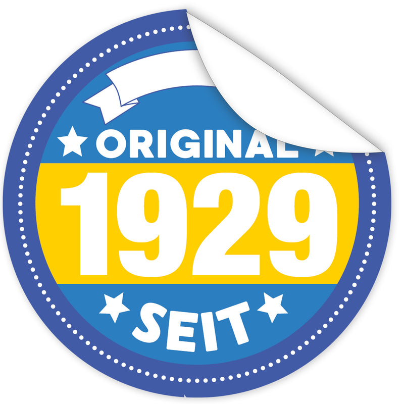 Original-seit-1929-blauer-Aufkleber