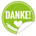 Aufkleber-Danke