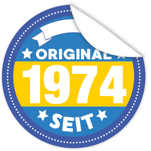 Original-seit-1974-blauer-Aufkleber
