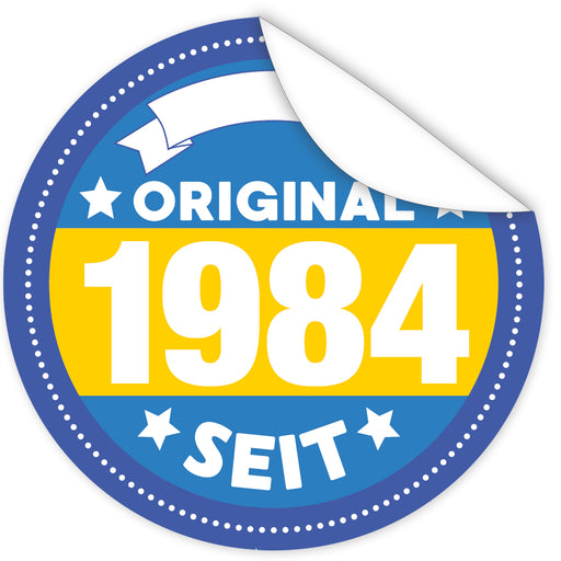 Original-seit-1984-blauer-Aufkleber