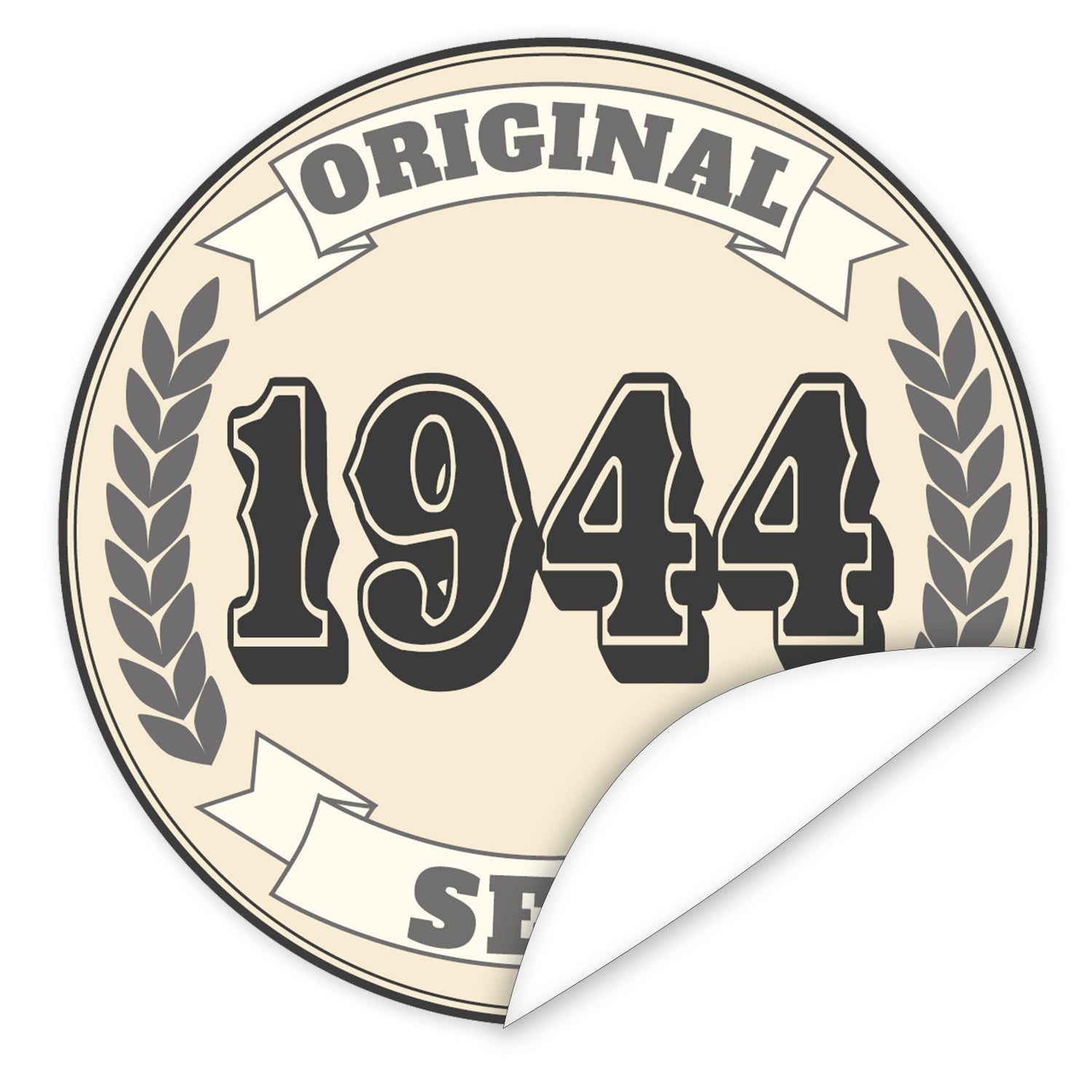 Original-seit-1944-western-blauer-Aufkleber