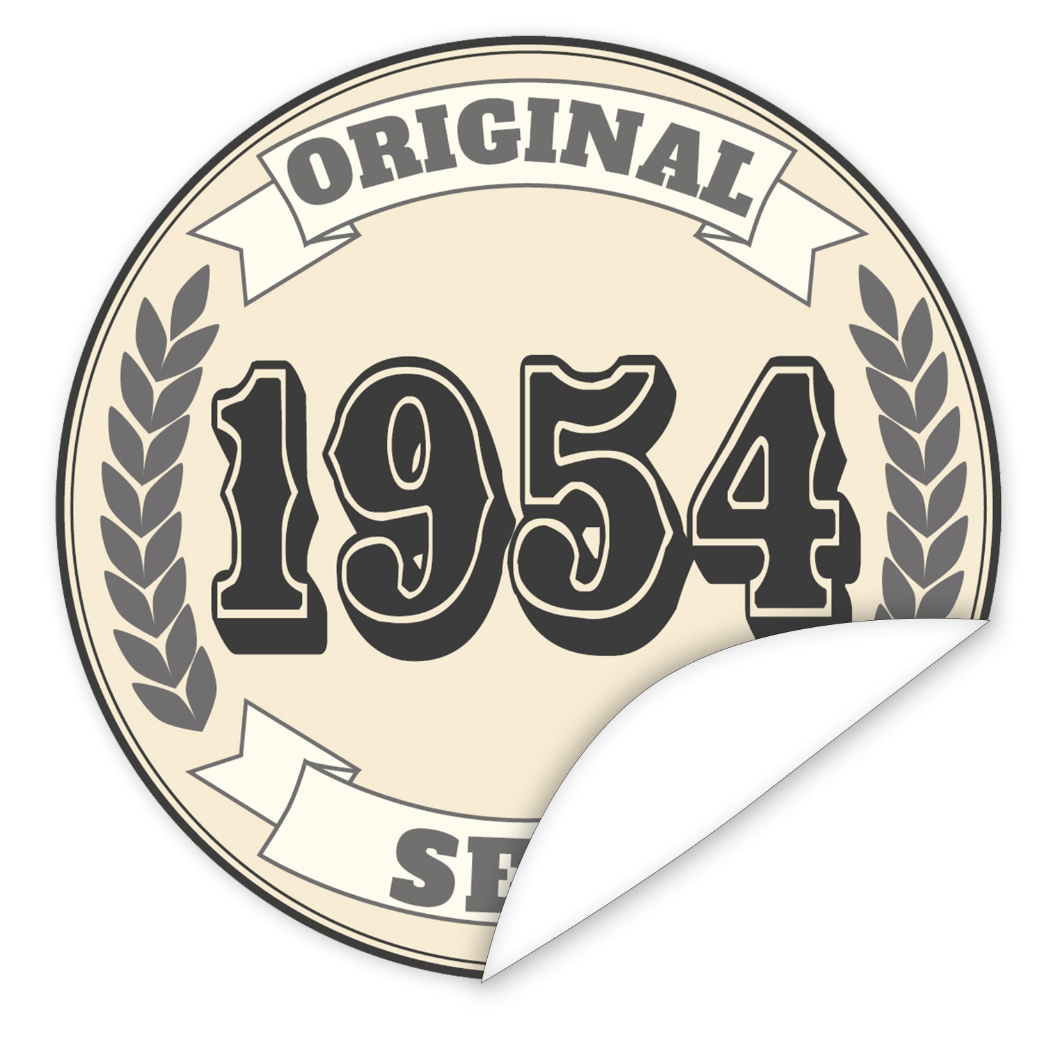 Original-seit-1954-western-blauer-Aufkleber
