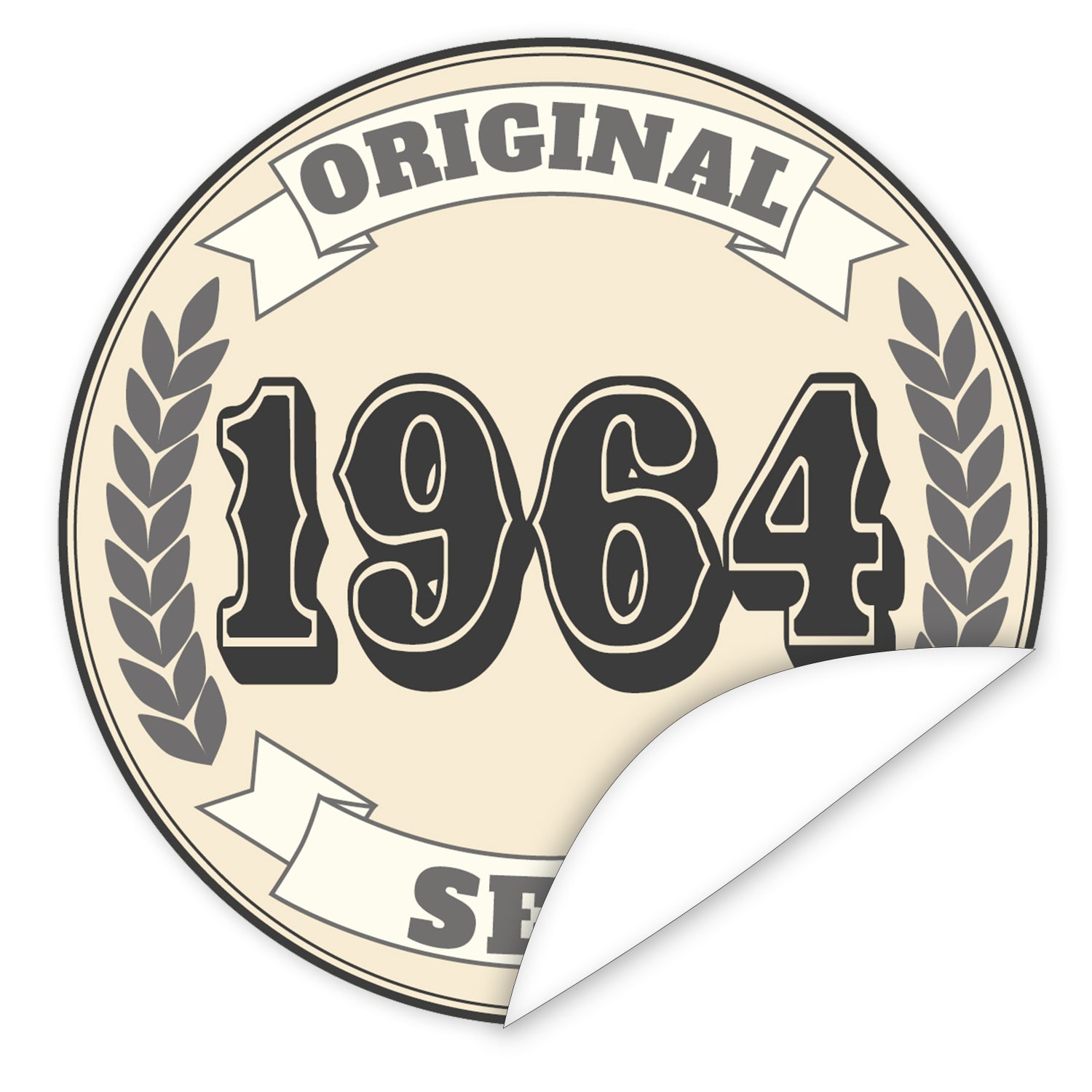 Original-seit-1964-western-blauer-Aufkleber