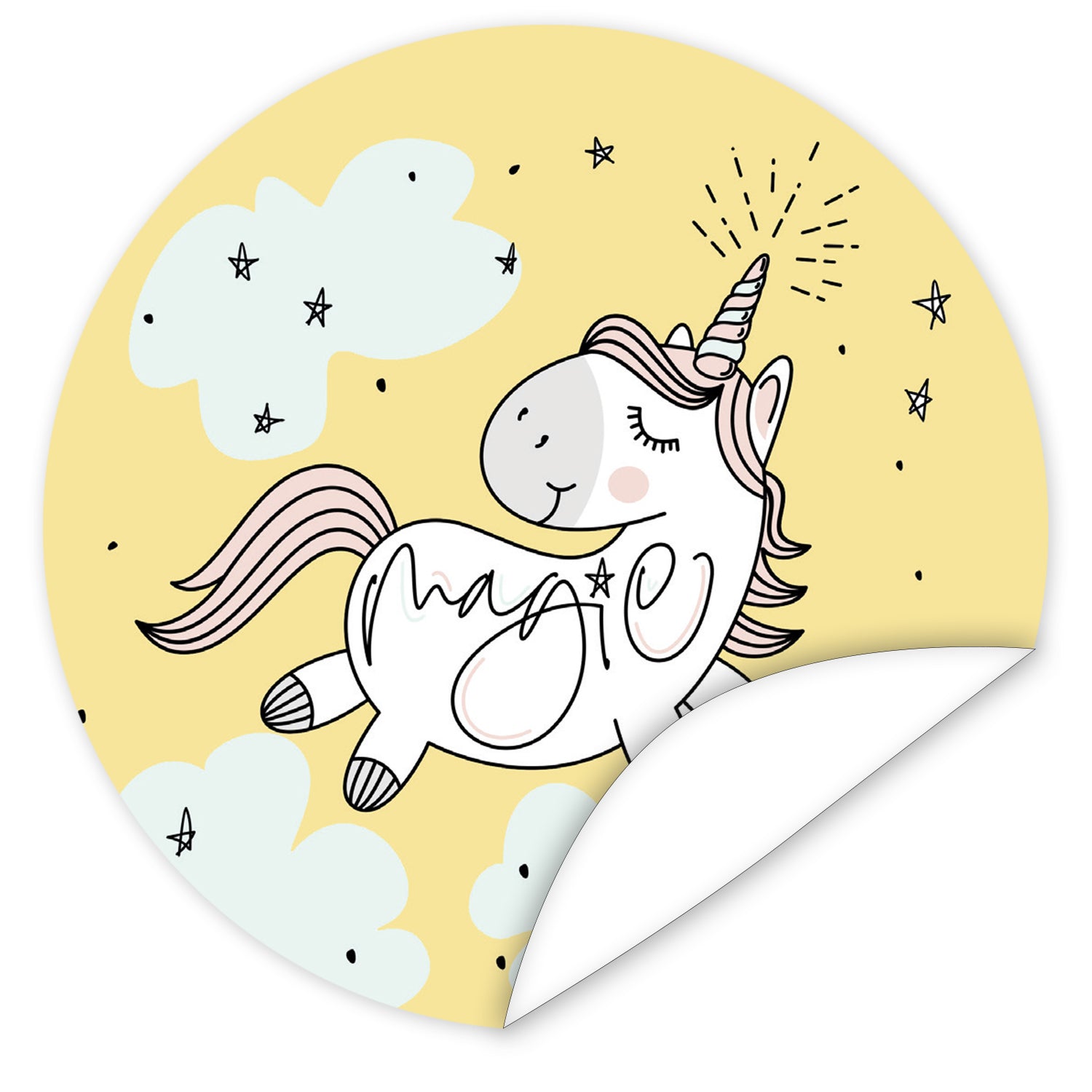 Aufkleber-Einhorn
