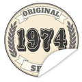 Original-seit-1974-western-blauer-Aufkleber