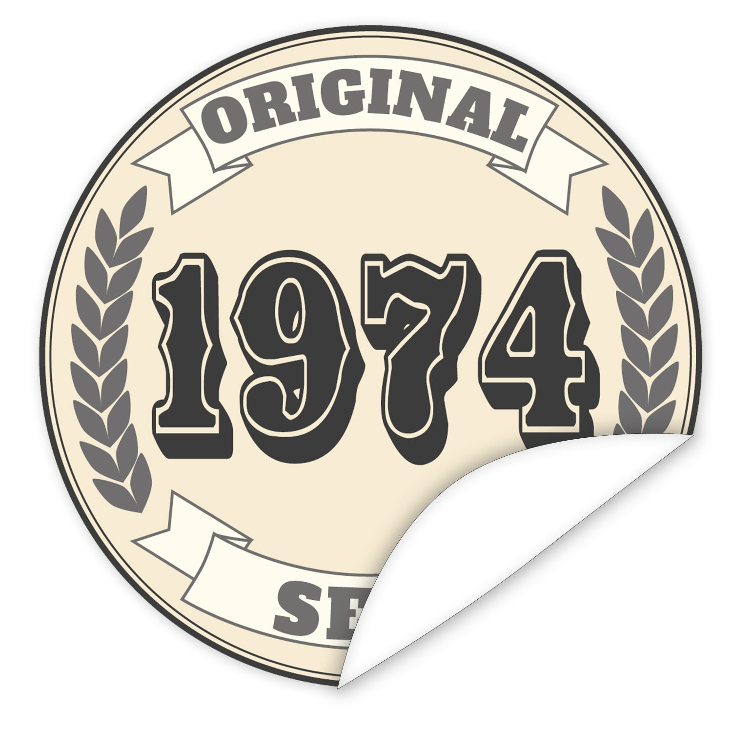 Original-seit-1974-western-blauer-Aufkleber
