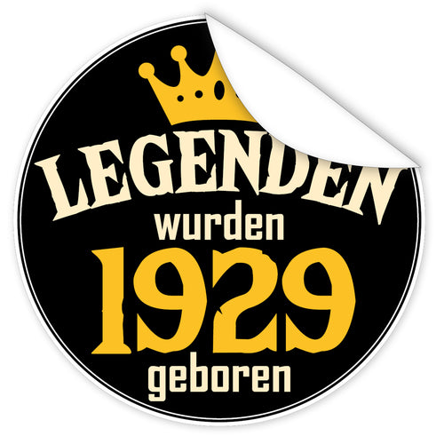 Legenden-wurden-1929-geboren-blauer-Aufkleber