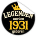 Legenden-wurden-1931-geboren-blauer-Aufkleber