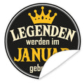 Aufkleber-Januar