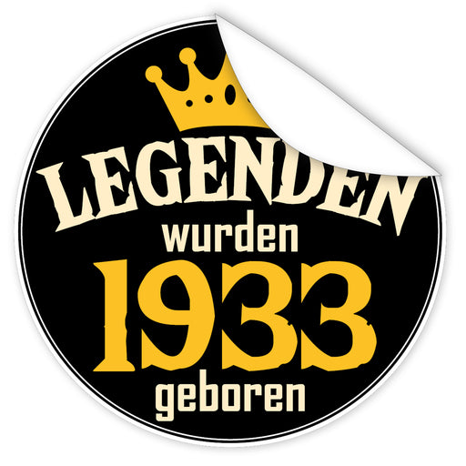 Legenden-wurden-1933-geboren-blauer-Aufkleber