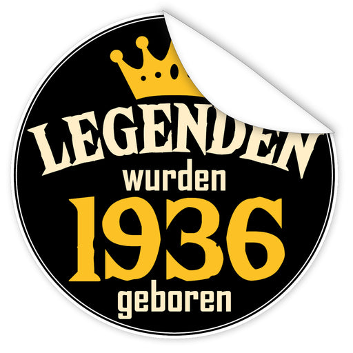 Legenden-wurden-1936-geboren-blauer-Aufkleber