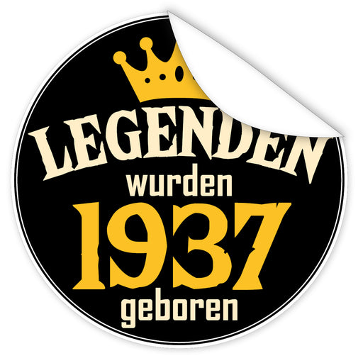 Legenden-wurden-1937-geboren-blauer-Aufkleber