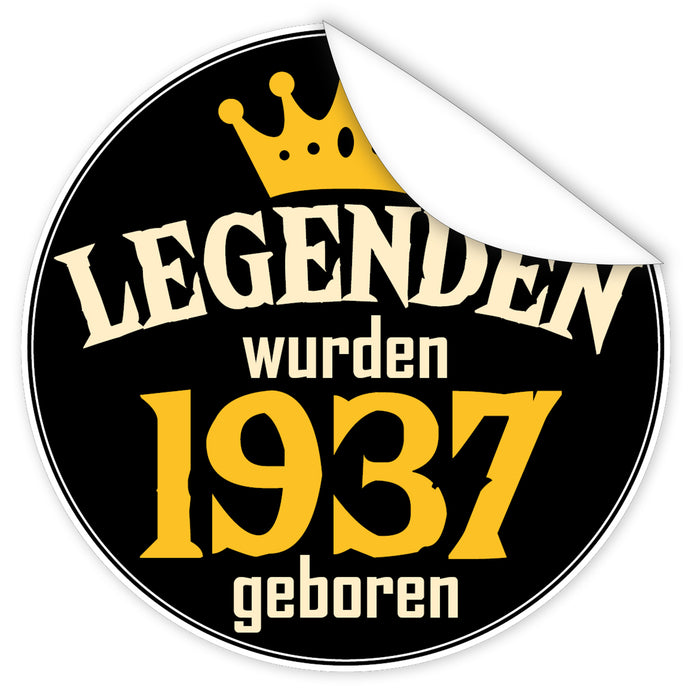 Legenden-wurden-1937-geboren-blauer-Aufkleber