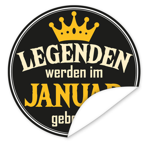 Aufkleber-Januar