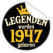 Legenden-wurden-1947-geboren-blauer-Aufkleber