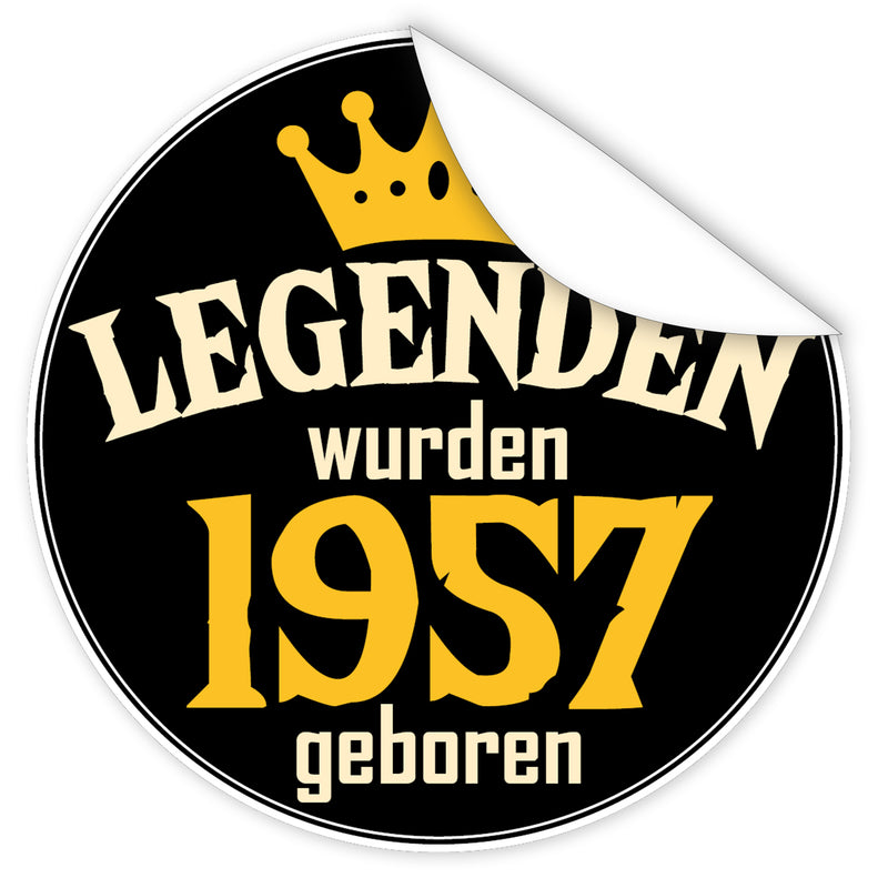 Legenden-wurden-1957-geboren-blauer-Aufkleber