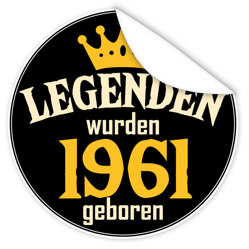 Legenden-wurden-1961-geboren-blauer-Aufkleber