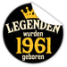Legenden-wurden-1961-geboren-blauer-Aufkleber