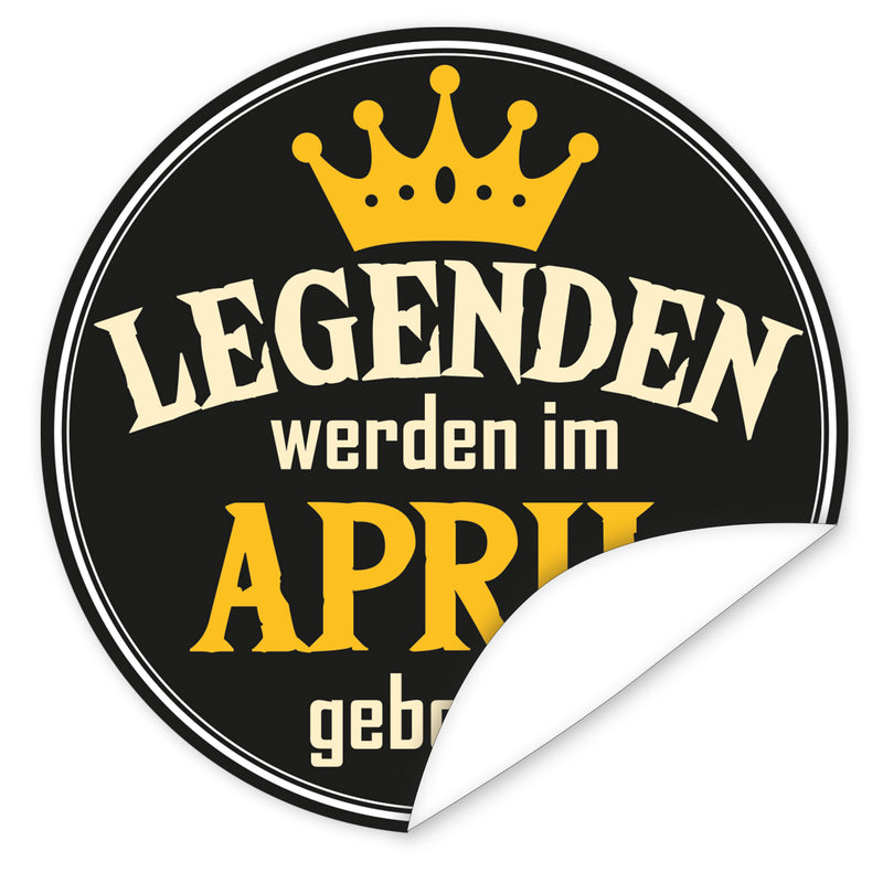 Aufkleber-April