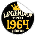 Legenden-wurden-1964-geboren-blauer-Aufkleber