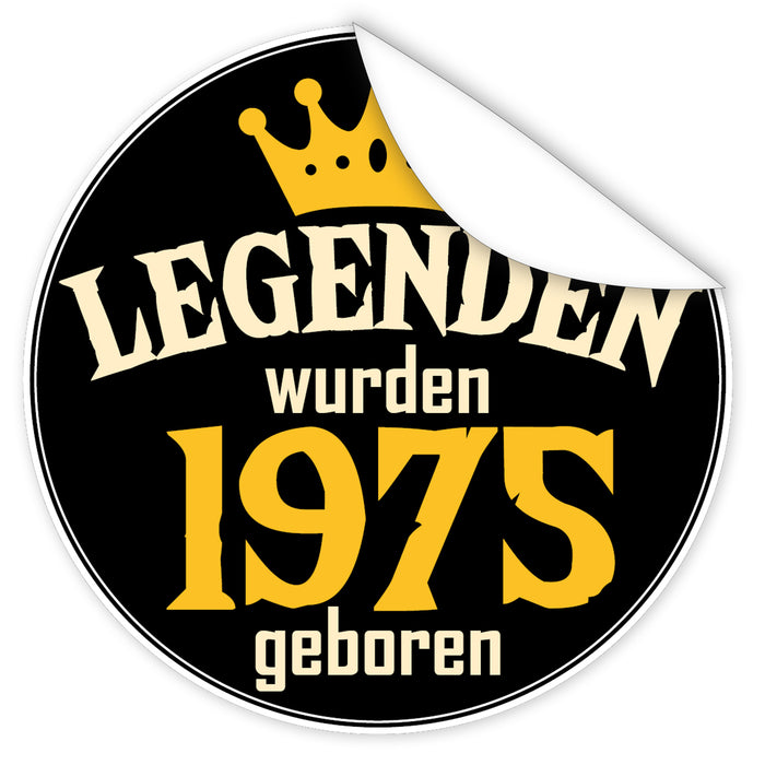 Legenden-wurden-1975-geboren-blauer-Aufkleber