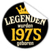 Legenden-wurden-1975-geboren-blauer-Aufkleber