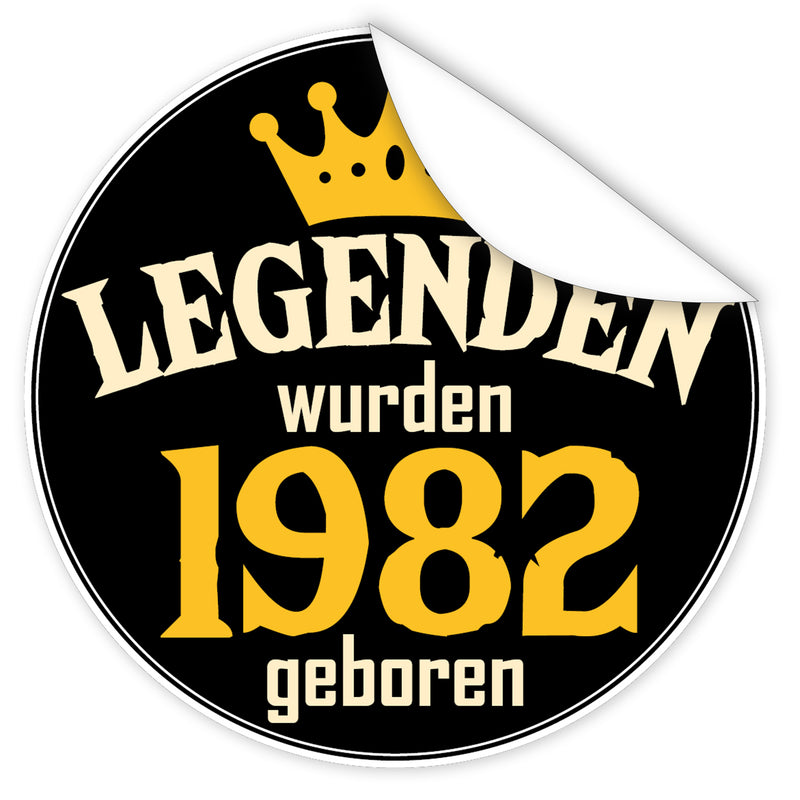 Legenden-wurden-1982-geboren-blauer-Aufkleber
