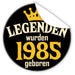 Legenden-wurden-1985-geboren-blauer-Aufkleber