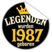 Legenden-wurden-1987-geboren-blauer-Aufkleber