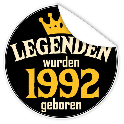 Legenden-wurden-1992-geboren-blauer-Aufkleber