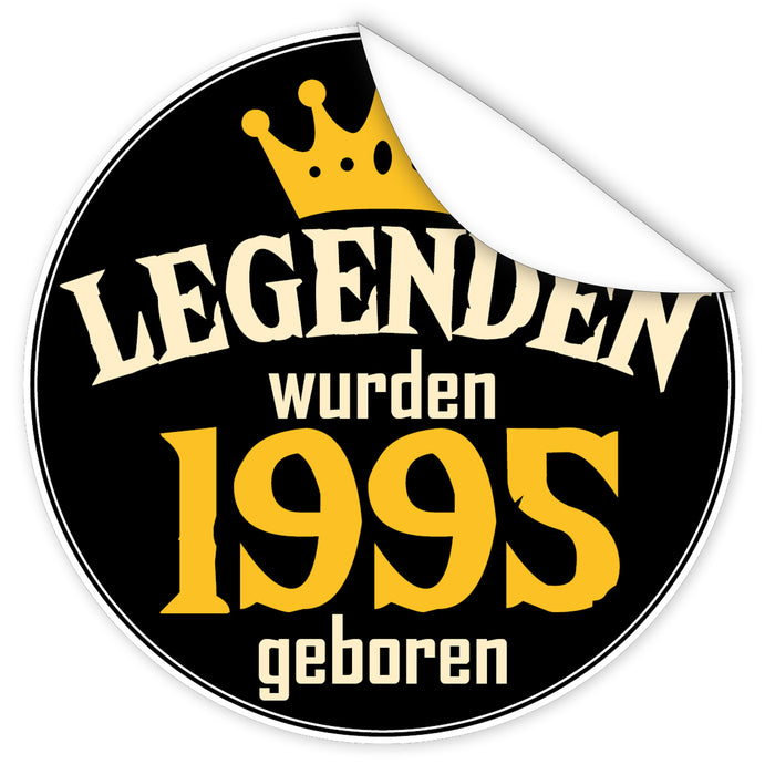Legenden-wurden-1995-geboren-blauer-Aufkleber