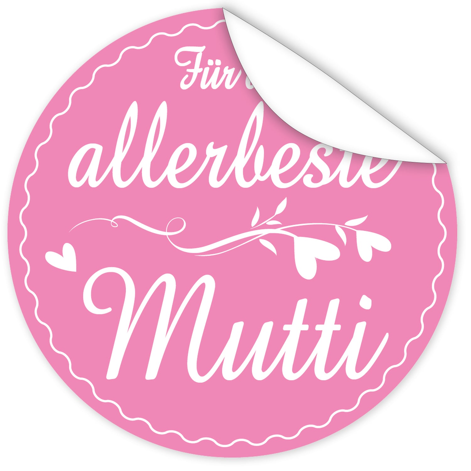 Aufkleber-Fuer-die-allerbeste-Mutti-rosa-mit-weisser-feiner-Schrift