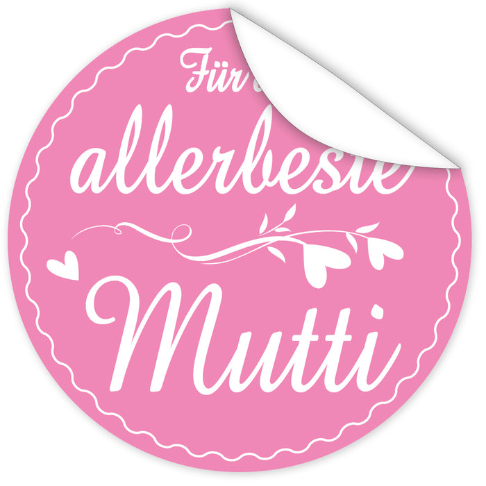Aufkleber-Fuer-die-allerbeste-Mutti-rosa-mit-weisser-feiner-Schrift
