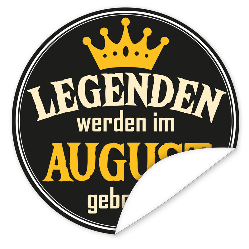 Aufkleber-August