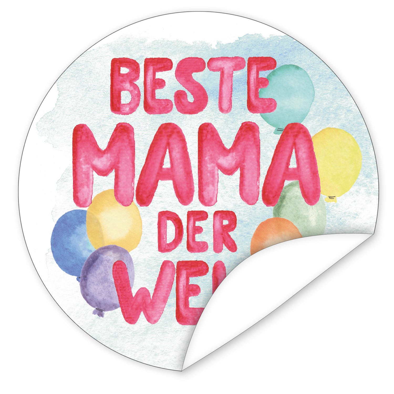 Aufkleber-Mama-aquarell
