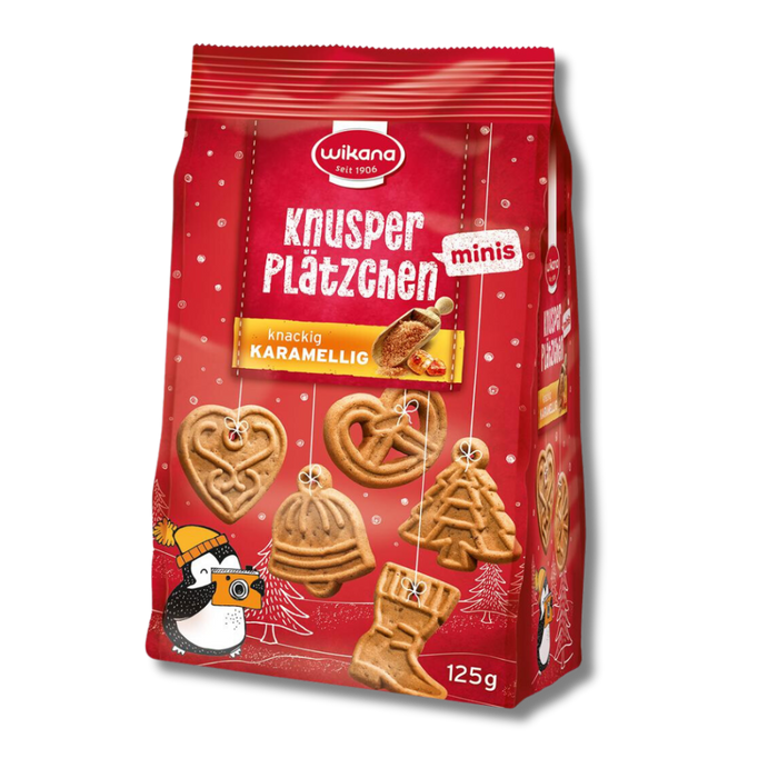 Wikana Knusper Plätzchen Karamell Weihnacht Minis 125g.