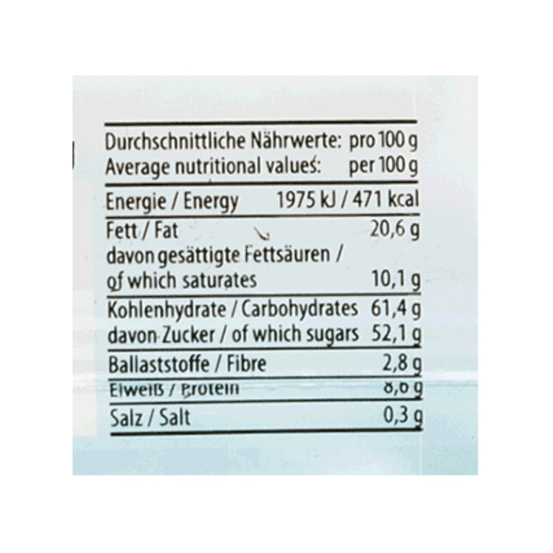 Zetti Bambina Riegel Vollmilchschokolade mit Haselnusssplitter und feines Butterkaramell, 45g
