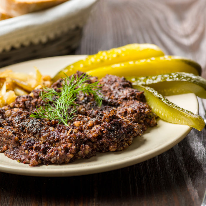 Tote Oma 800g - Grützwurst mit Kartoffeln im Kessel zubereitet - Original DDR Schulküche