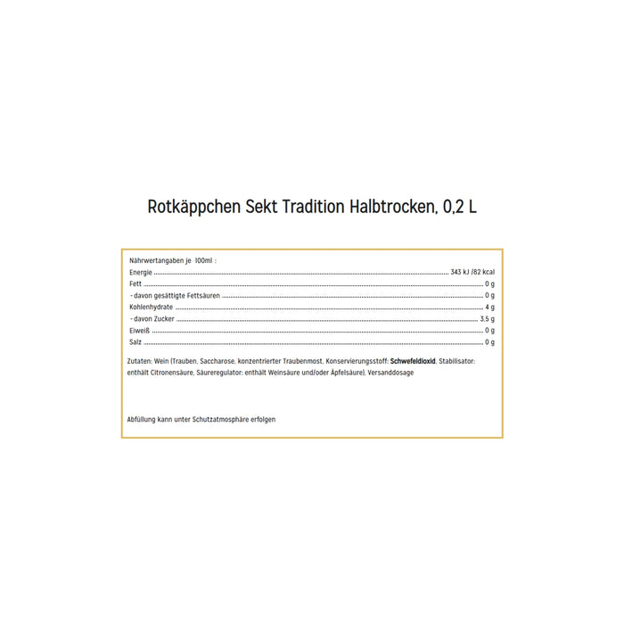 Rotkäppchen Piccolo - halbtrocken