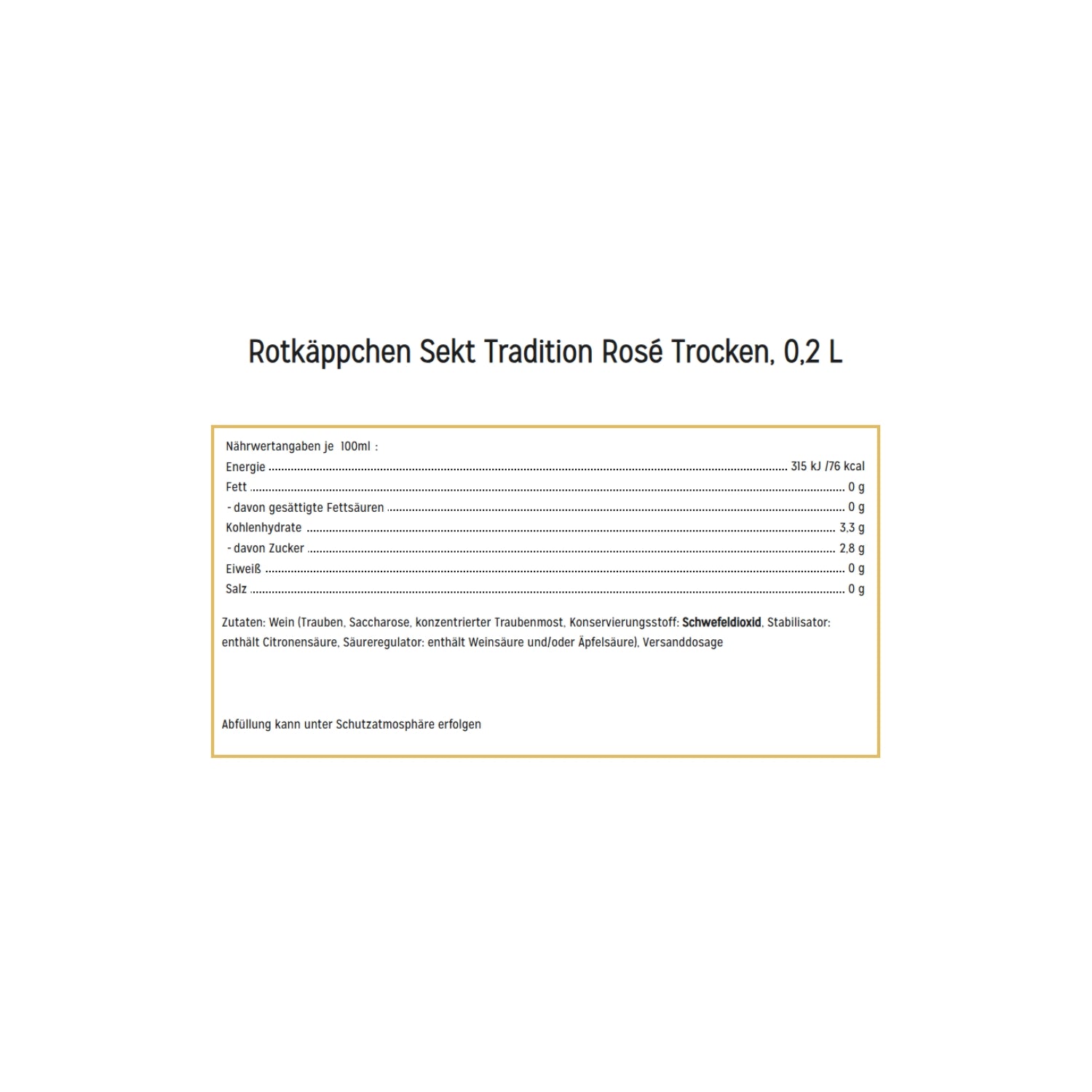 Rotkäppchen Piccolo - Rosé trocken, 0,2l